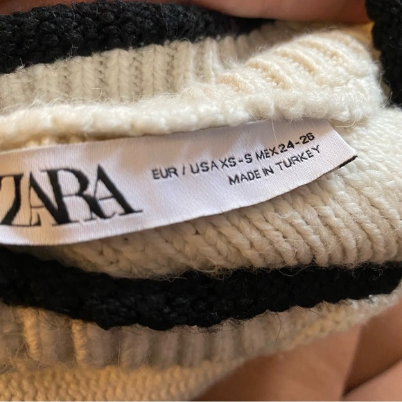 Zara contrast stripe sweater tunic dress - Picture 6 of 7